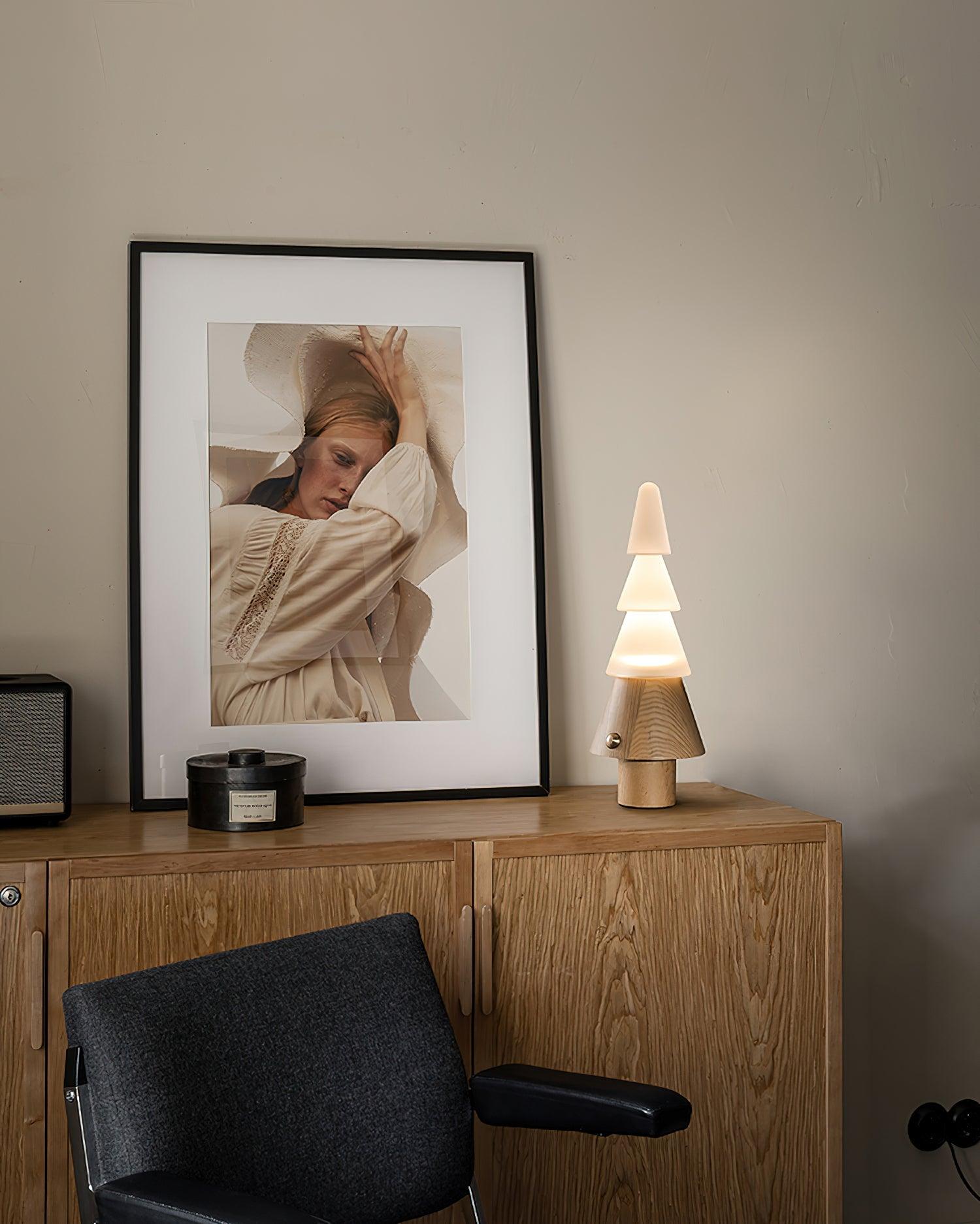 Elveette Modern Wood Table Lamp