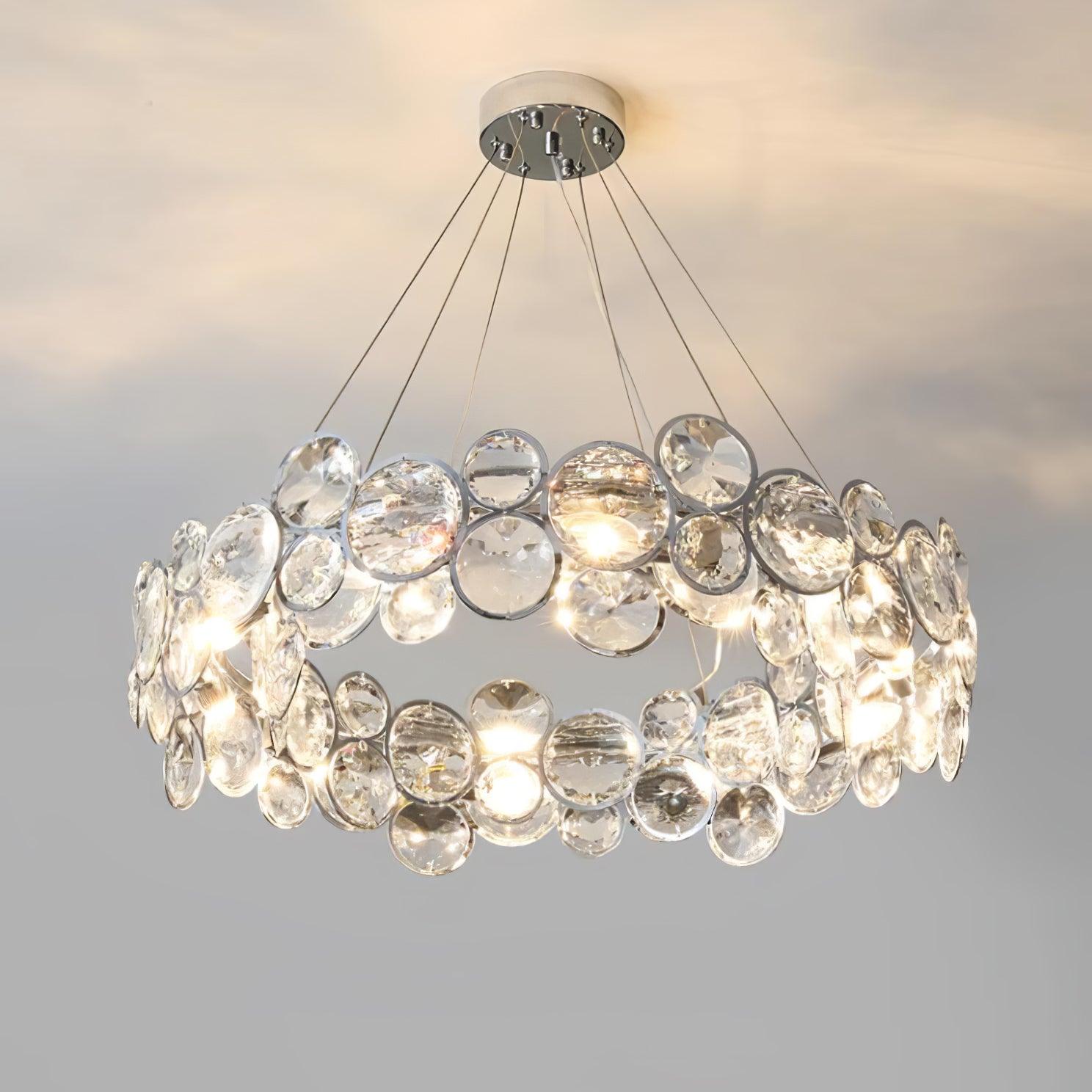 Cuthaiel Postmodern Luxury Round Chrome Crystal Chandelier