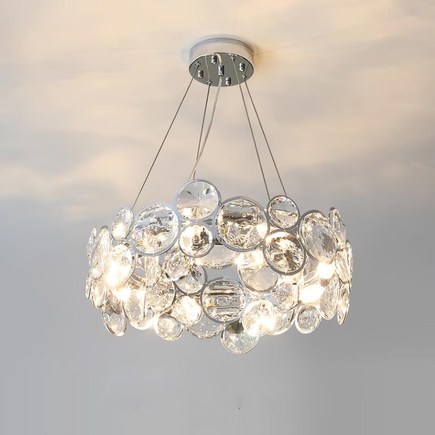 Cuthaiel Postmodern Luxury Round Chrome Crystal Chandelier