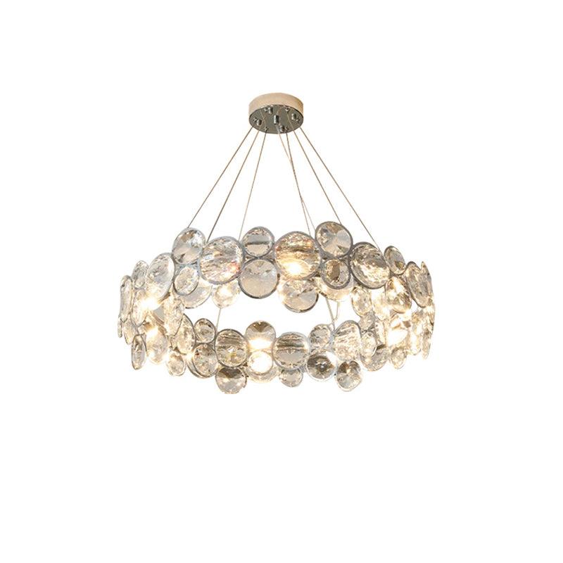 Cuthaiel Postmodern Luxury Round Chrome Crystal Chandelier