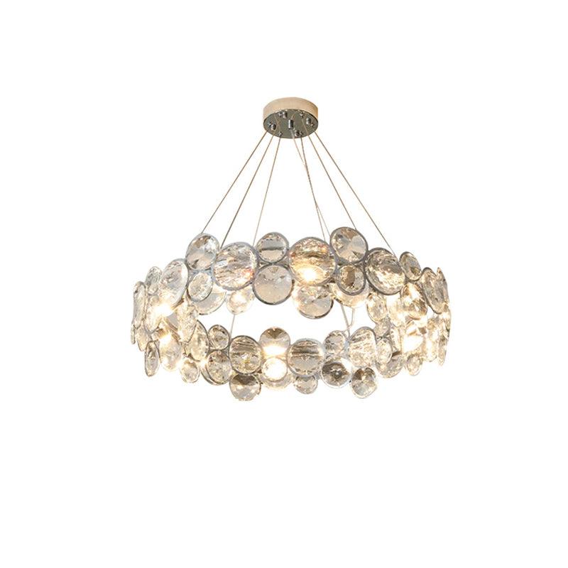 Cuthaiel Postmodern Luxury Round Chrome Crystal Chandelier