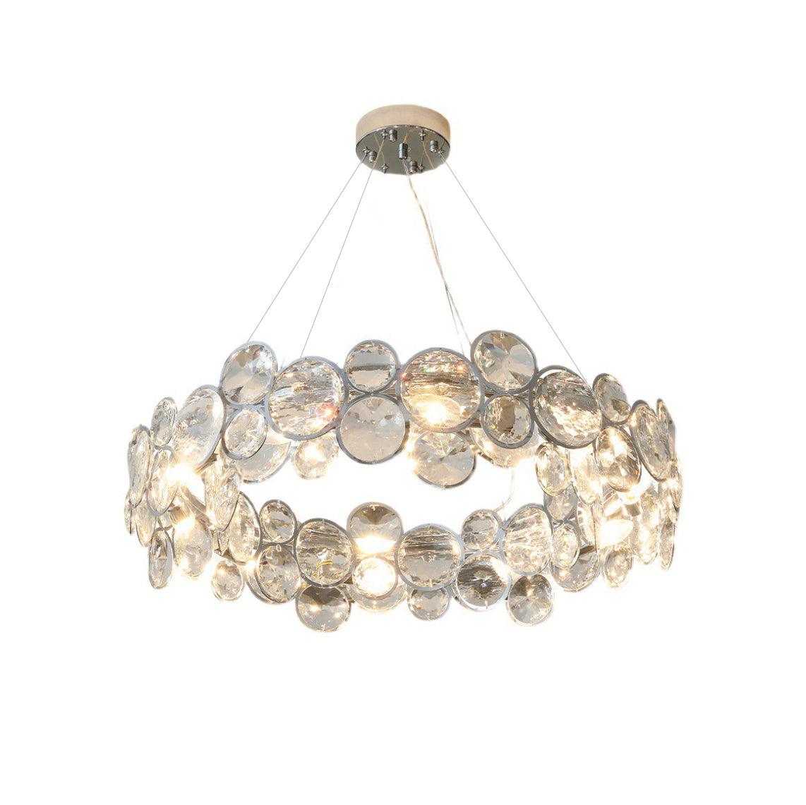 Cuthaiel Postmodern Luxury Round Chrome Crystal Chandelier