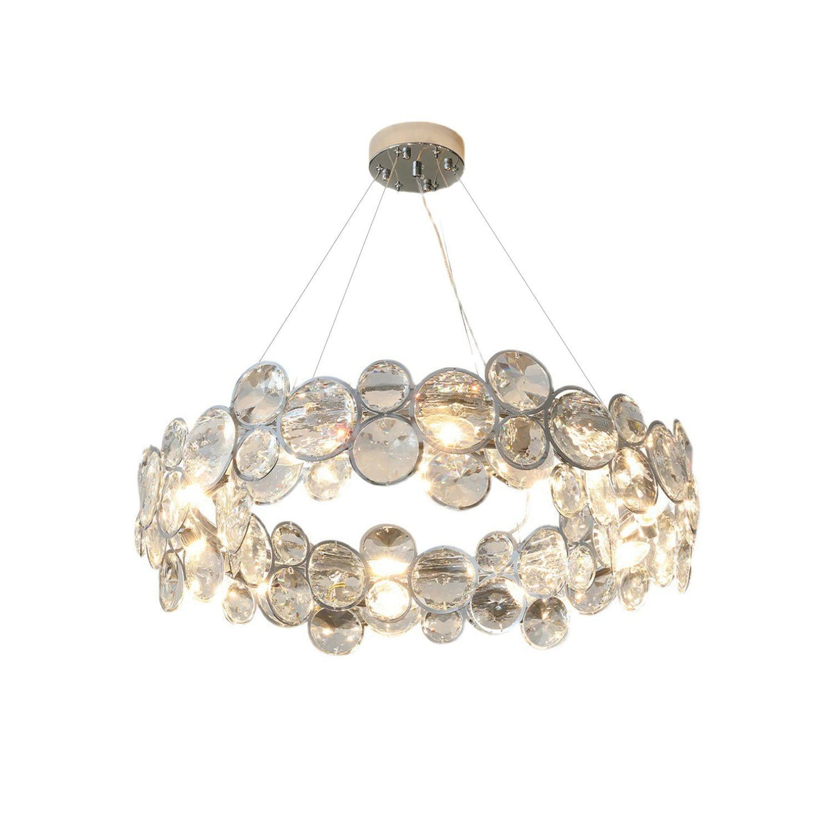 Cuthaiel Postmodern Luxury Round Chrome Crystal Chandelier