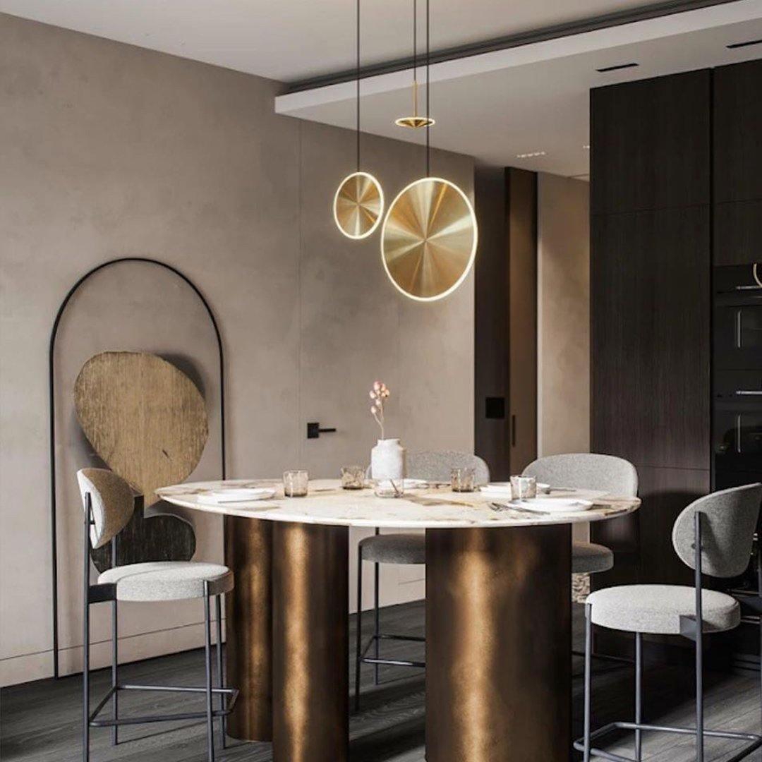 Uvenisra Modern Minimalist Dish Pendant Light - Neutral Decor