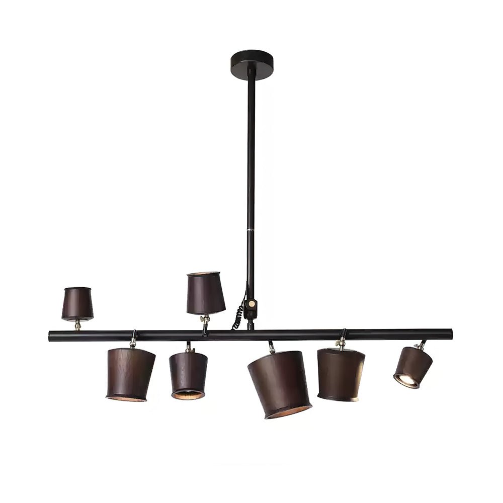Avelira Rustic Wood Globe Linear Pendant Light