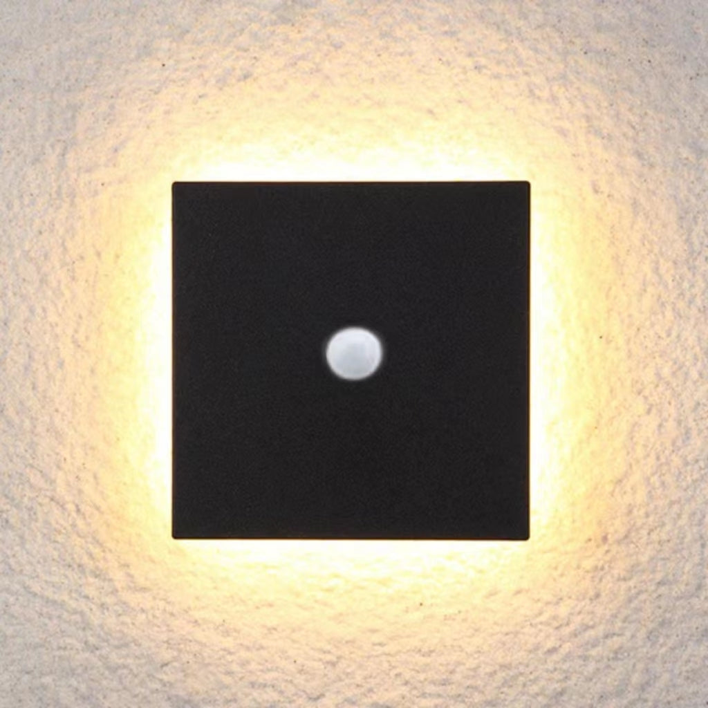 Klyne Minimalist Round/Square Outdoor Wall Lamp LED, Black/White - Neutral Decor