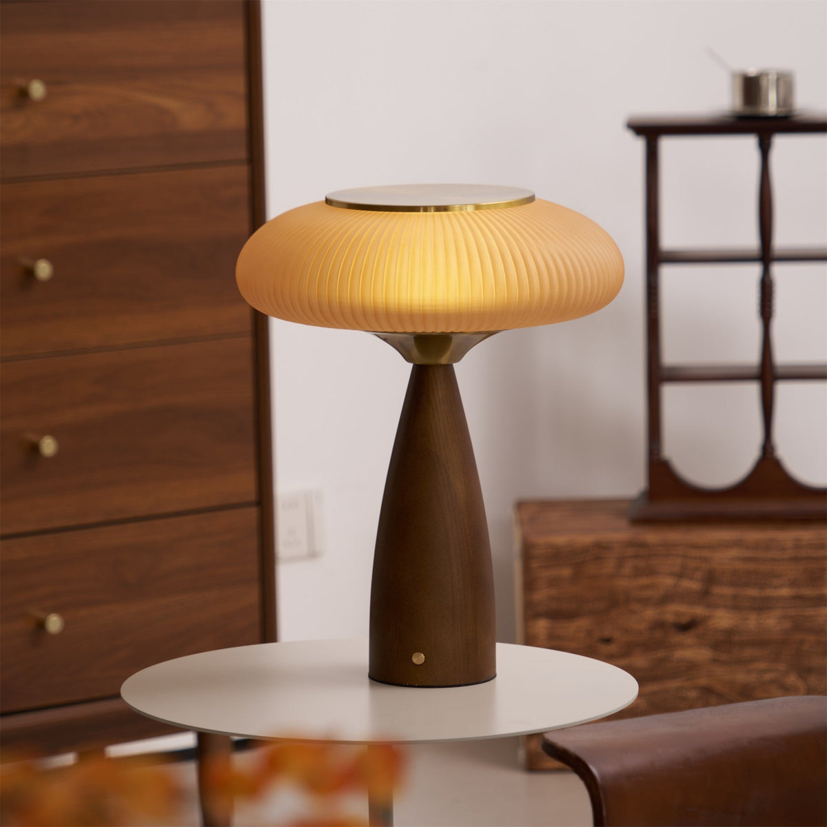 Syleena Wood Scandinavian Table Lamp