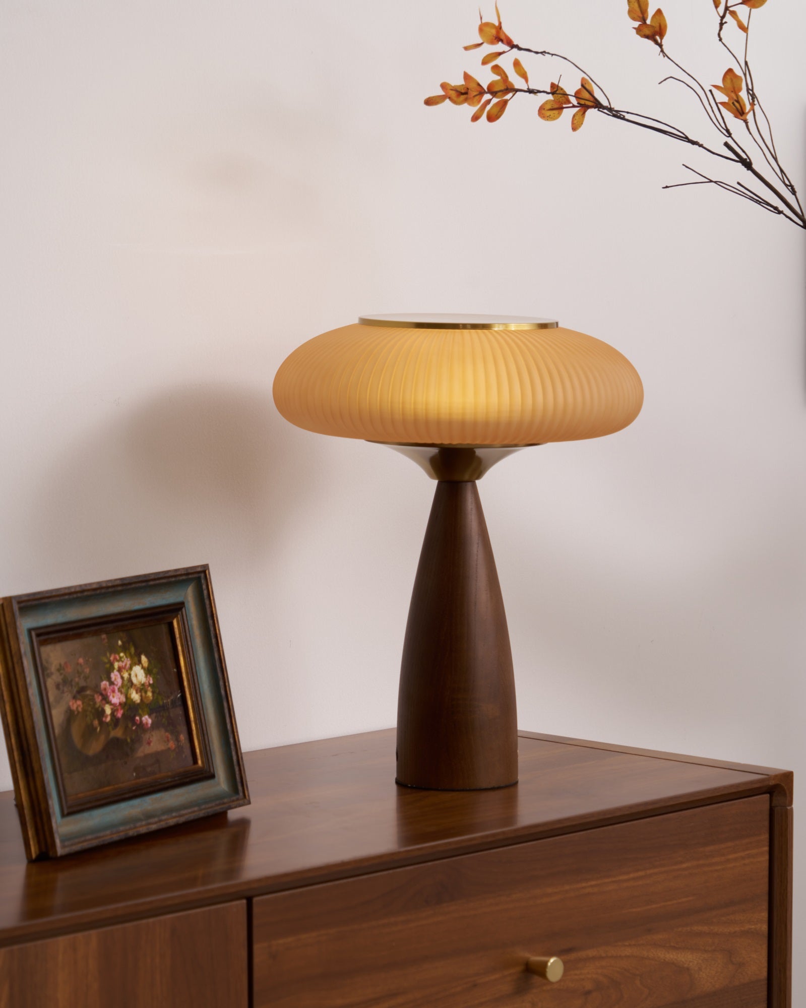 Syleena Wood Scandinavian Table Lamp