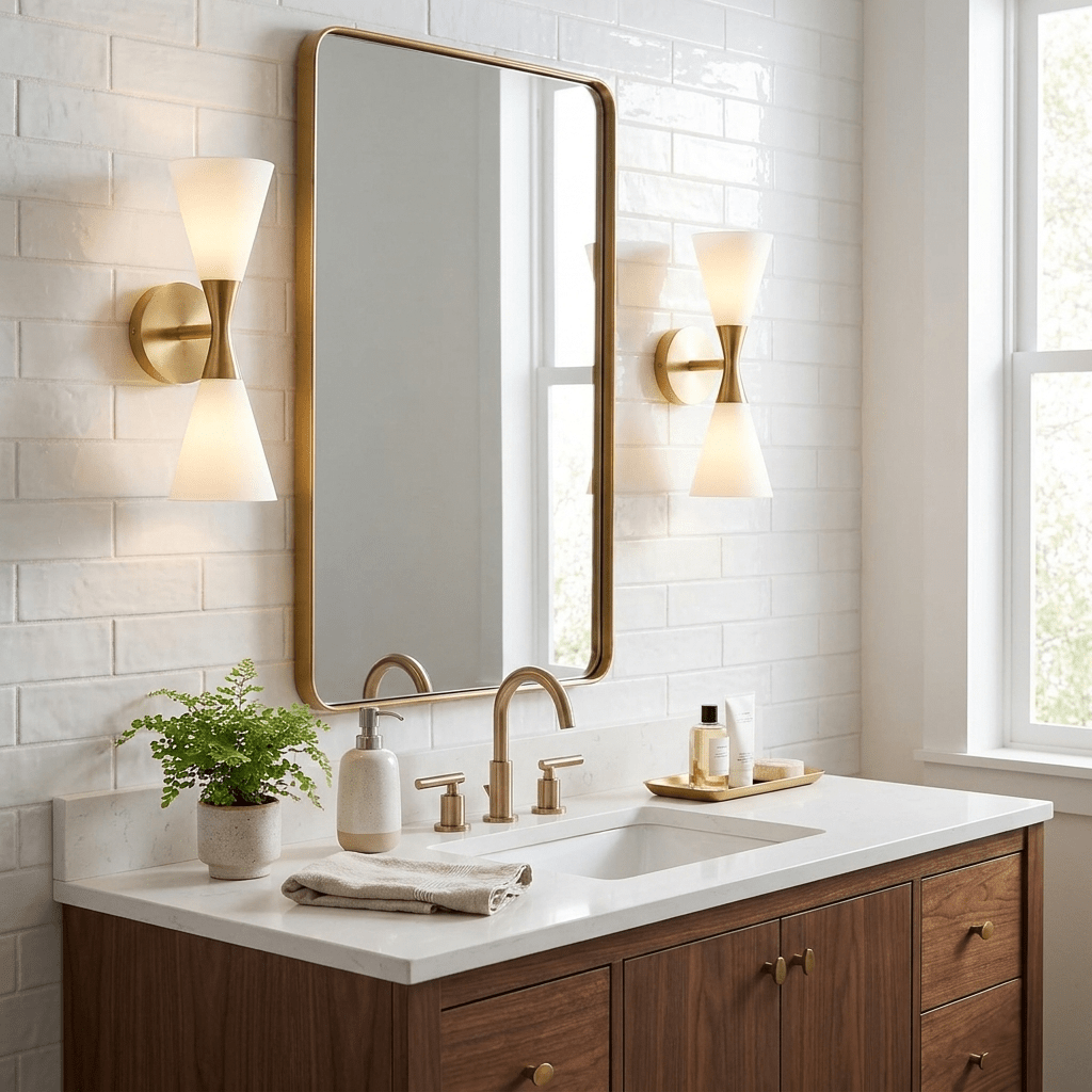 Dureline  Double Cone Wall Sconce