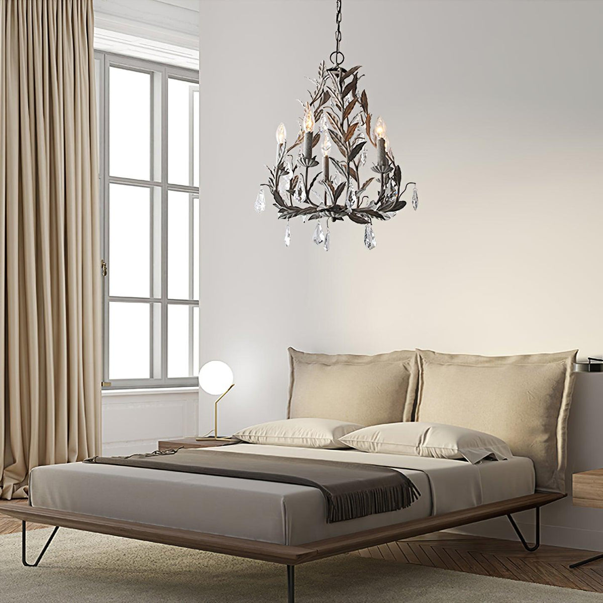 Sylvia Vintage Glass Chandelier