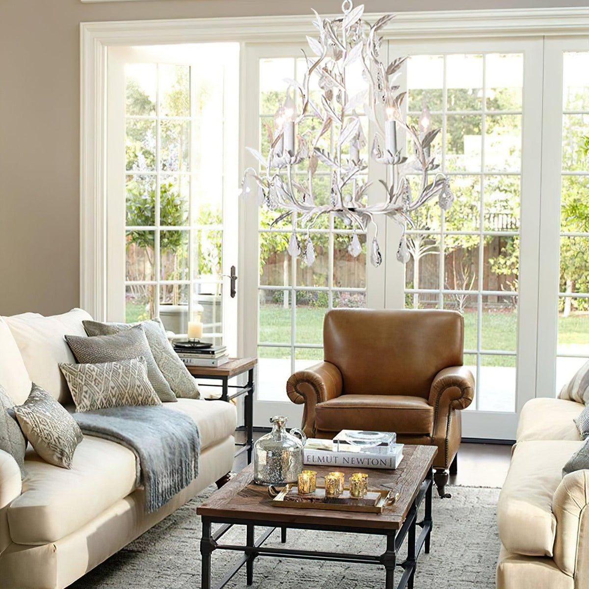 Sylvia Vintage Glass Chandelier