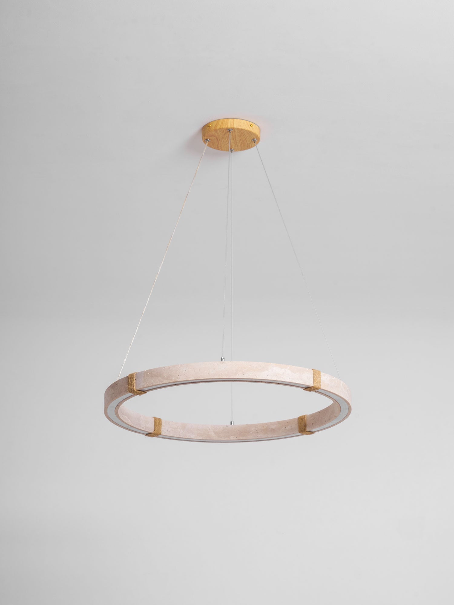 Clairstead Circle Travertine Pendant Light