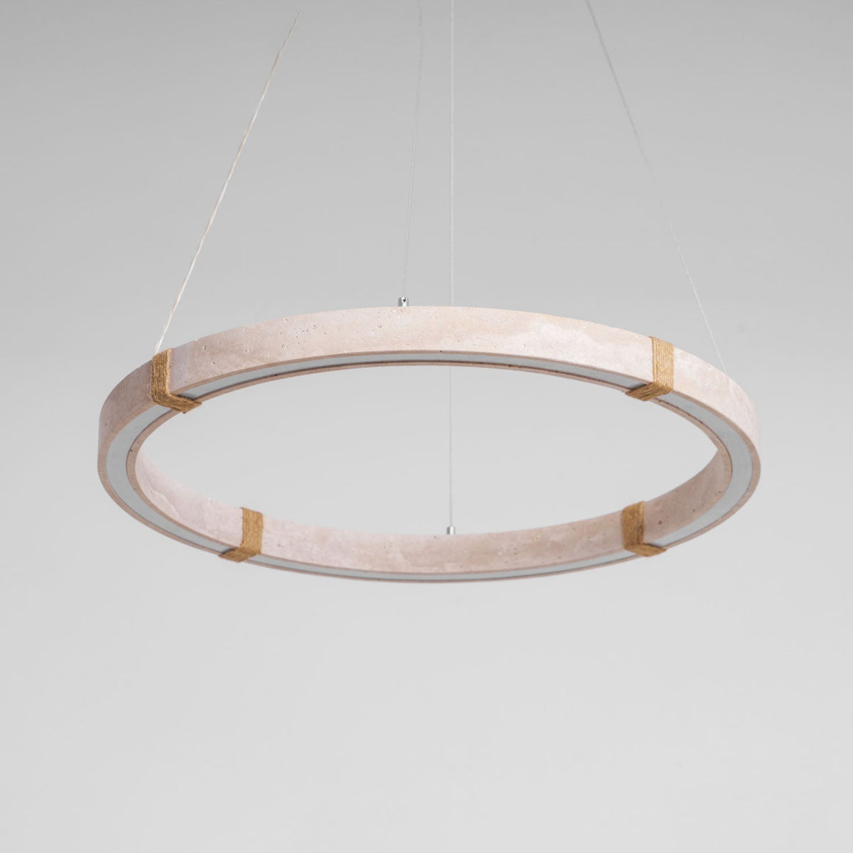 Clairstead Circle Travertine Pendant Light