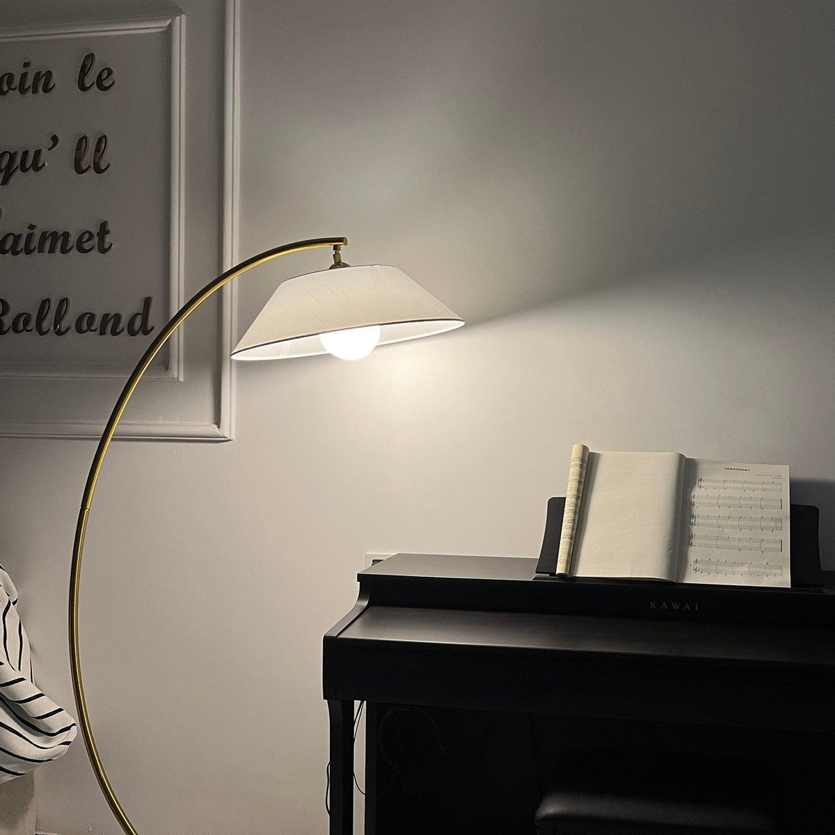 Veradin  Steel Fabric Floor Lamp
