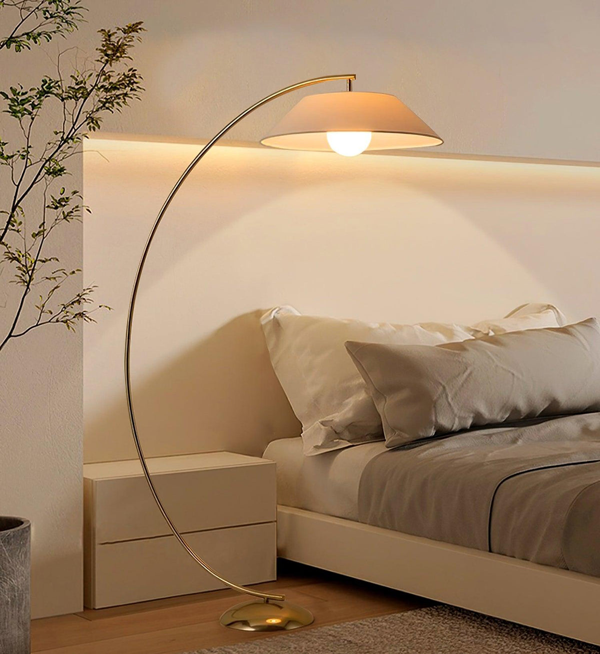 Veradin  Steel Fabric Floor Lamp