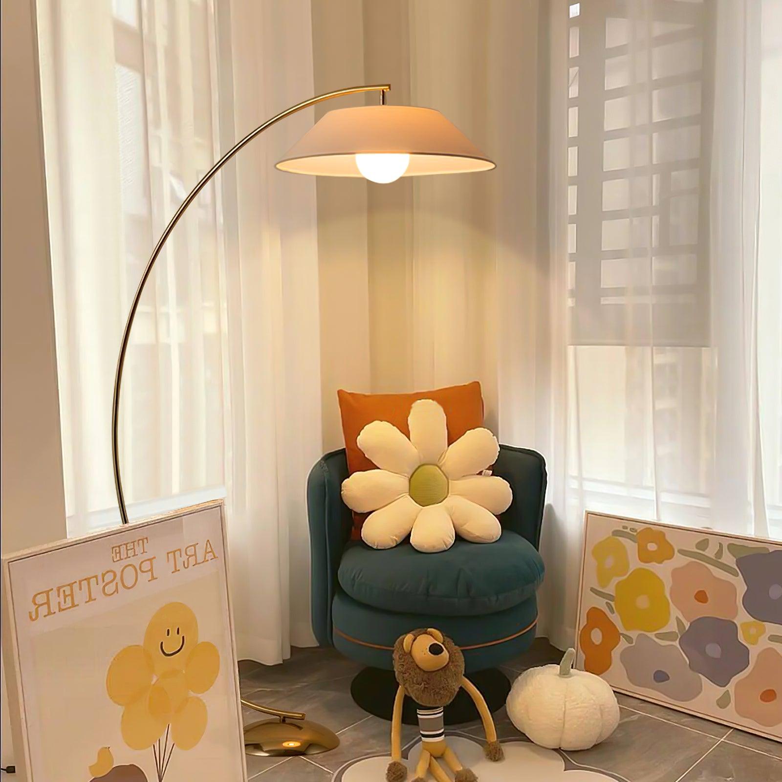 Veradin  Steel Fabric Floor Lamp