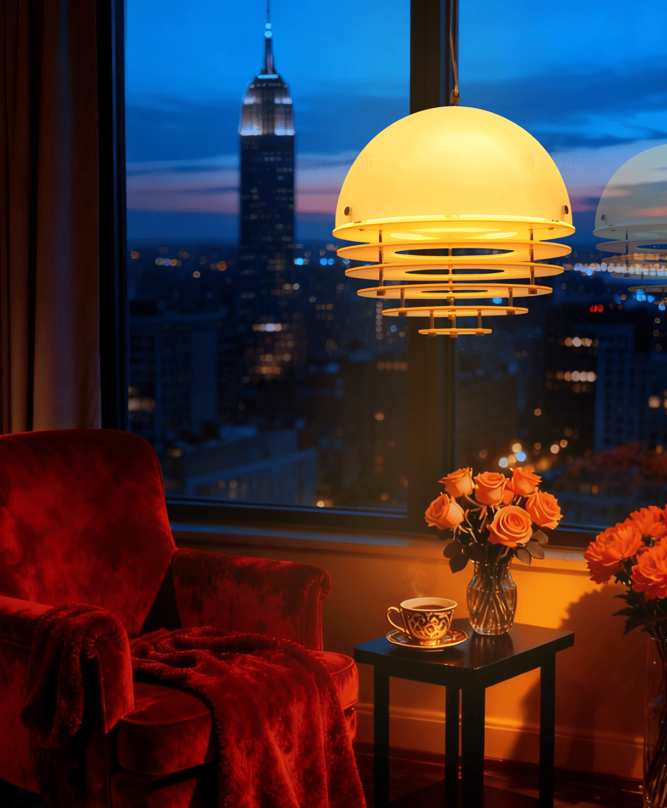 Esme Orange Layered  Pendant Lamp