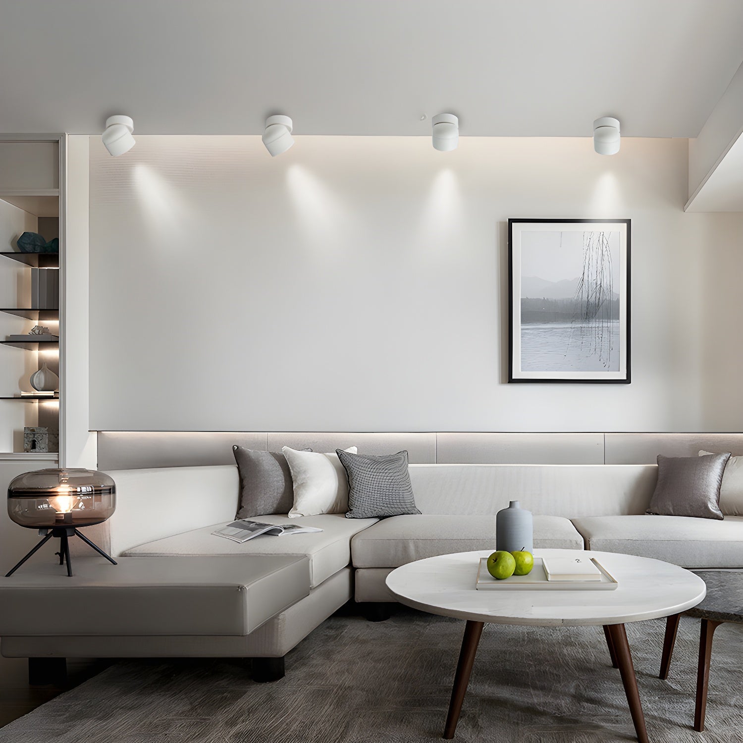 Clara Modern Minimalist Rotating Surface Downlight Ceiling lamp - Neutral Decor
