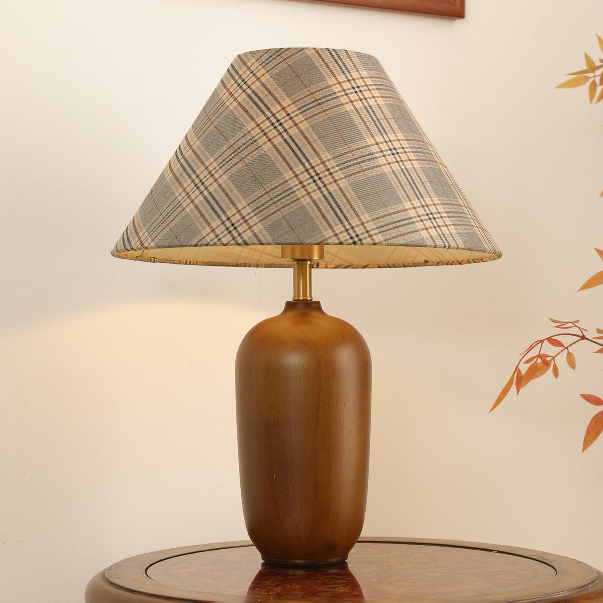 Sienna Wood & Fabric Classic Table Lamp
