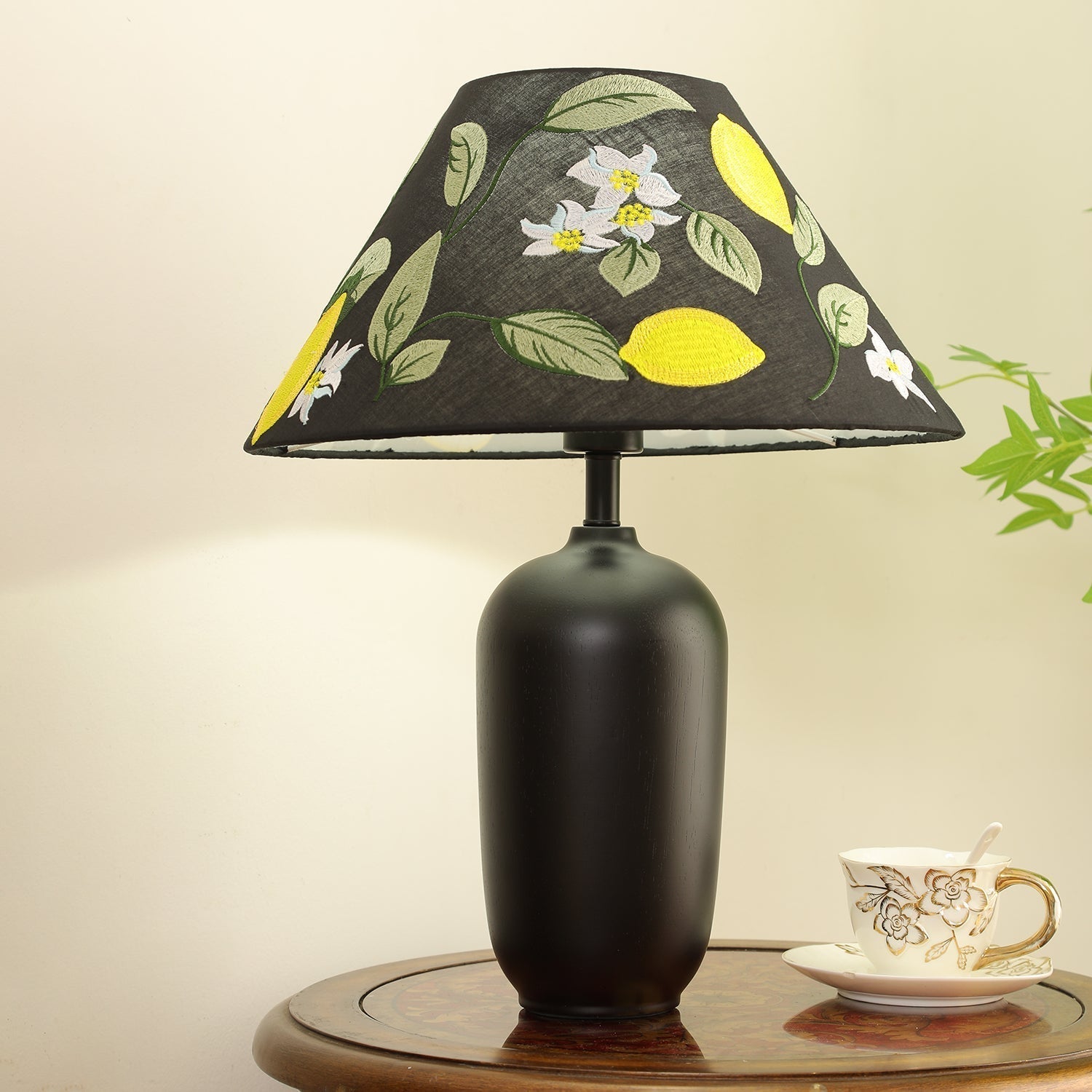 Sienna Wood & Fabric Classic Table Lamp