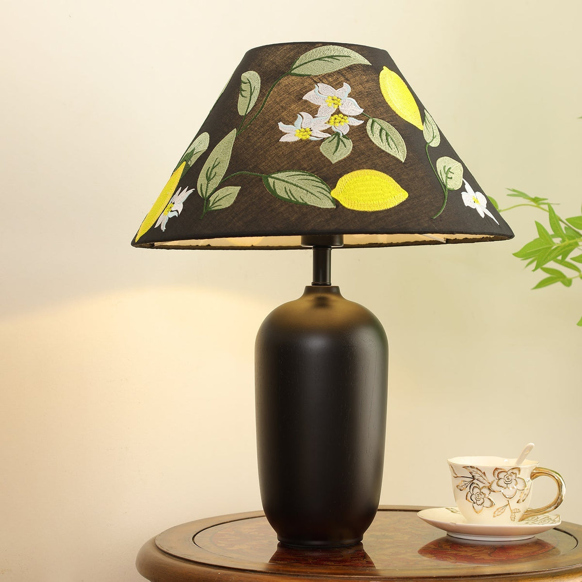 Sienna Wood & Fabric Classic Table Lamp