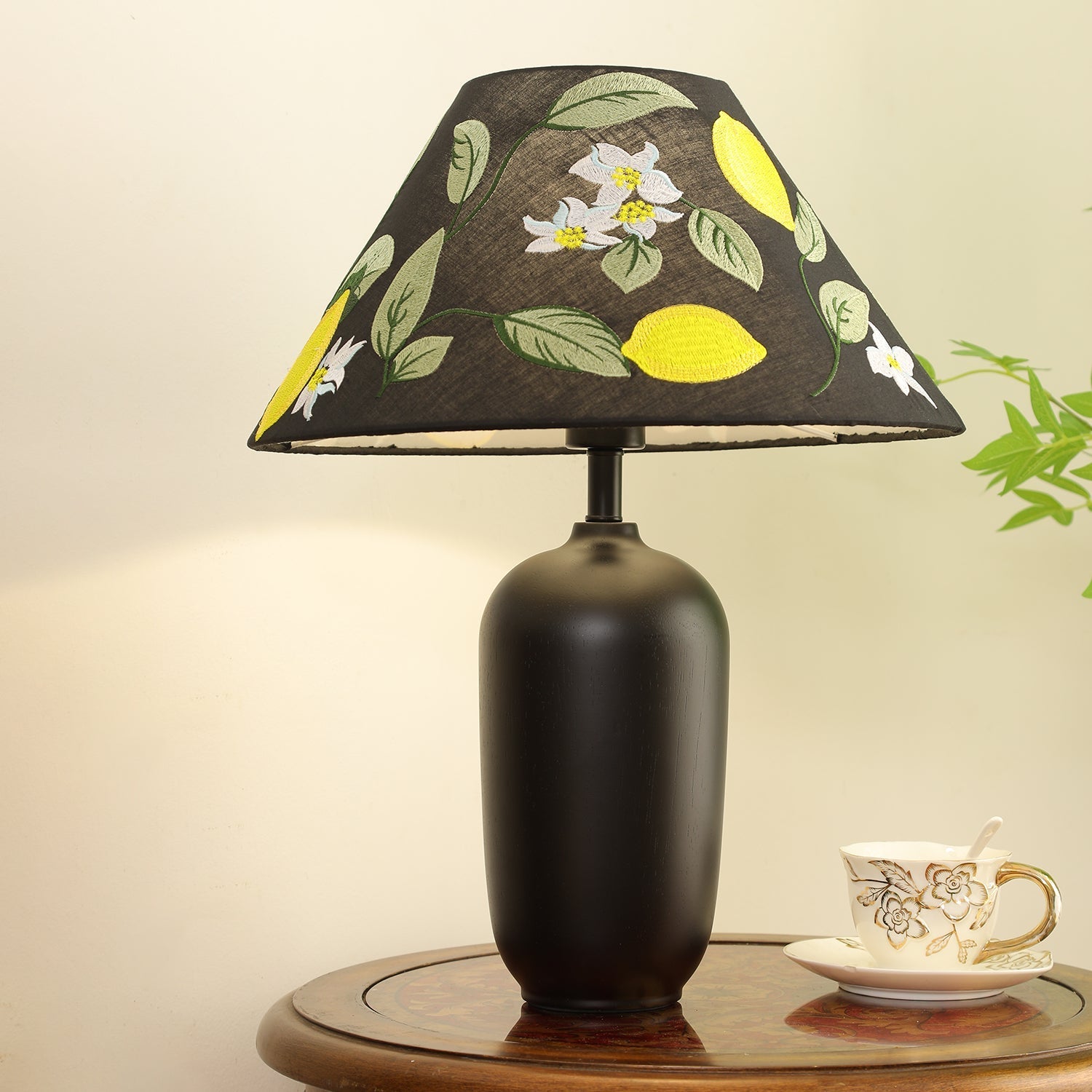Sienna Wood & Fabric Classic Table Lamp