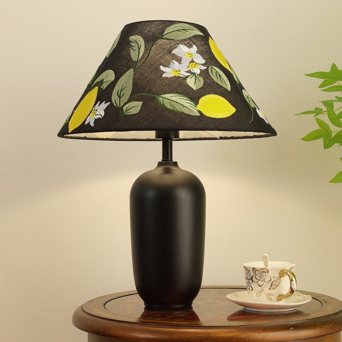 Sienna Wood & Fabric Classic Table Lamp