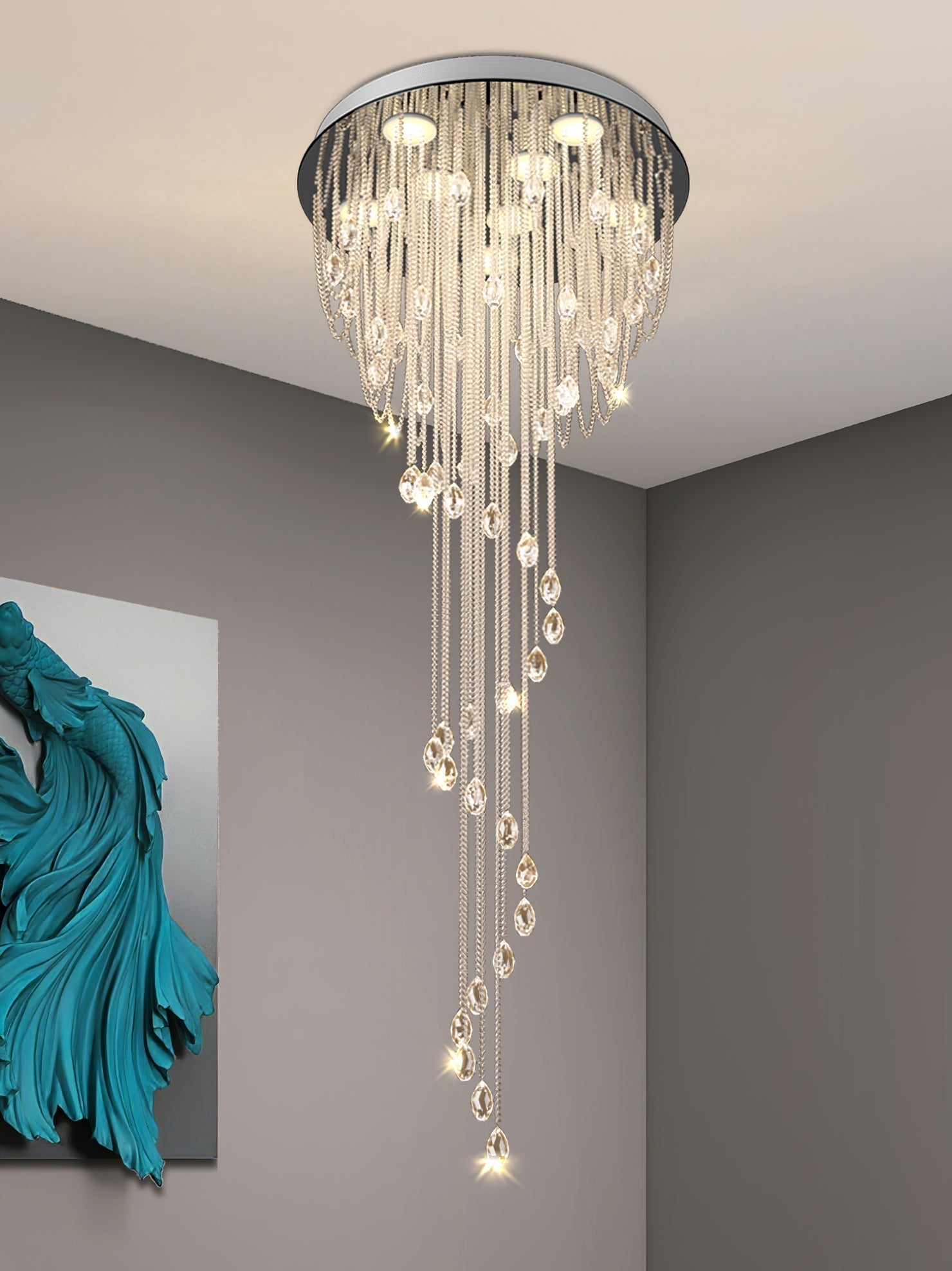 Evlaeia Postmodern Luxury Classic Crystal Chandelier