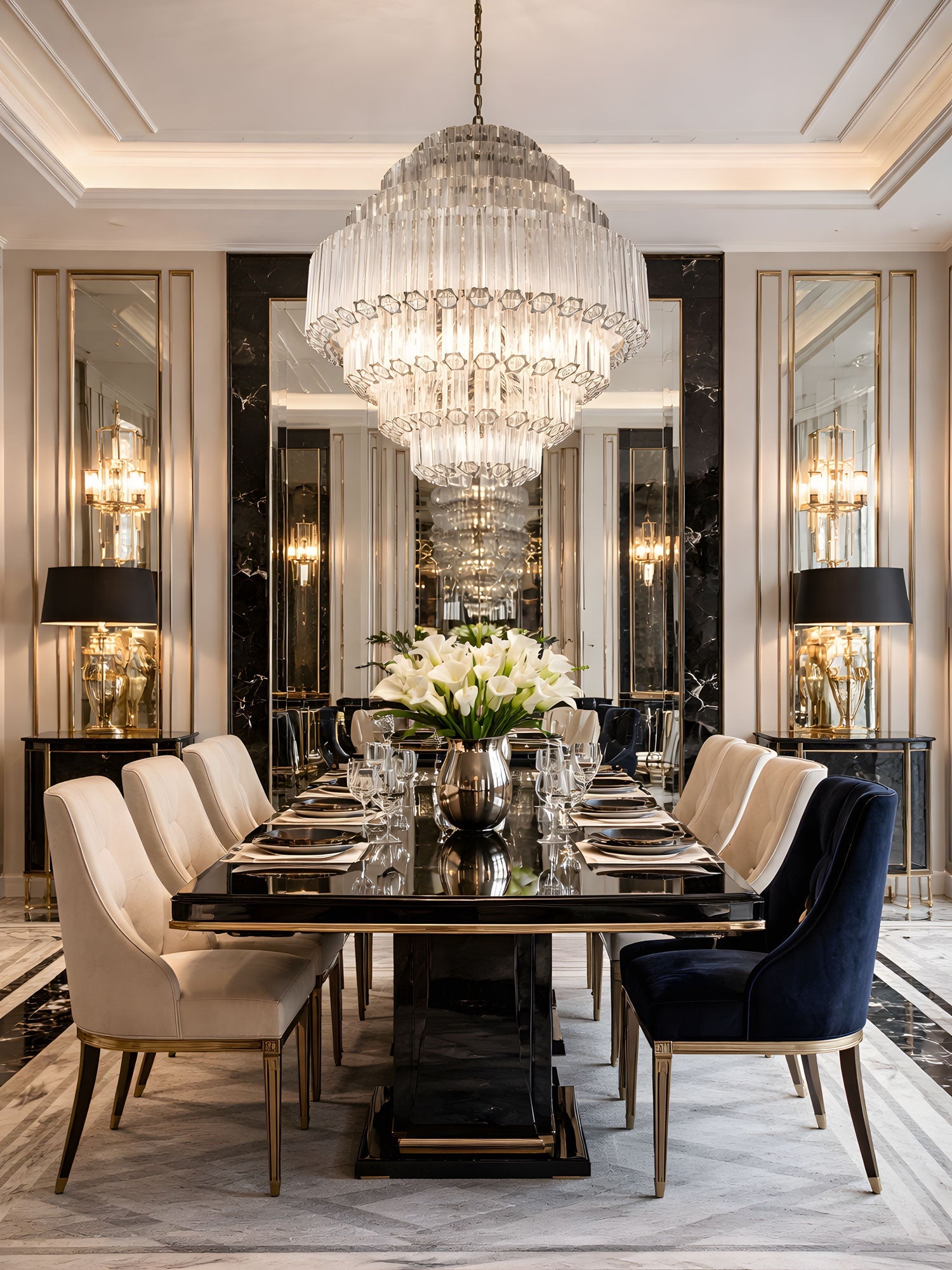 Pinewell Clear Grande Palermo Chandelier