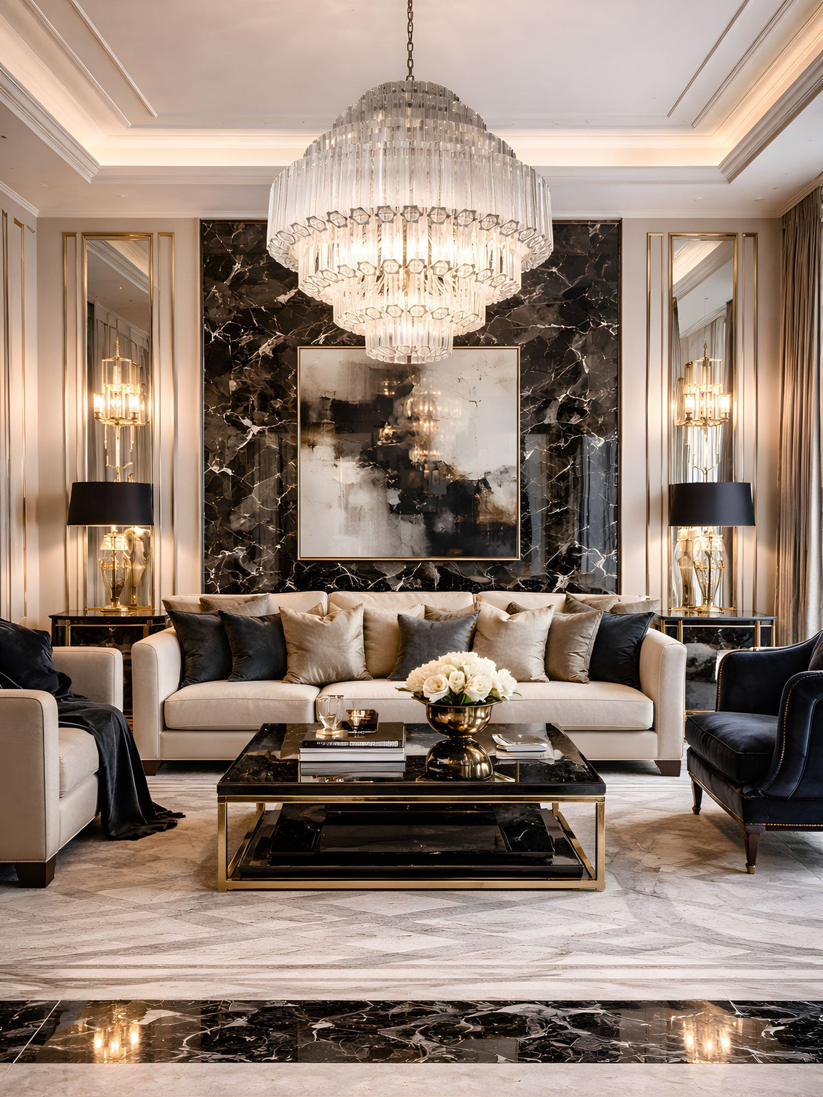 Pinewell Clear Grande Palermo Chandelier