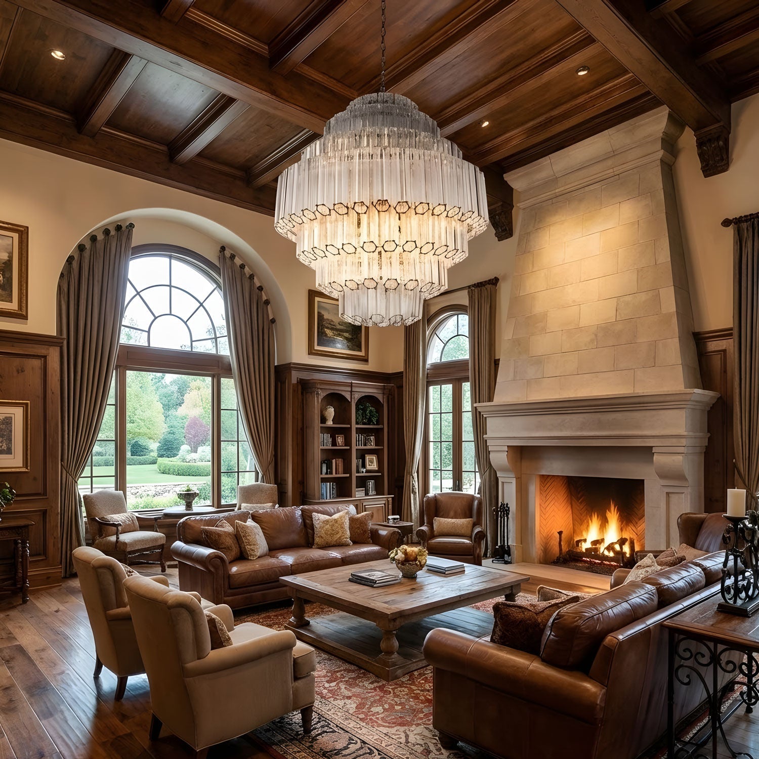 Pinewell Clear Grande Palermo Chandelier