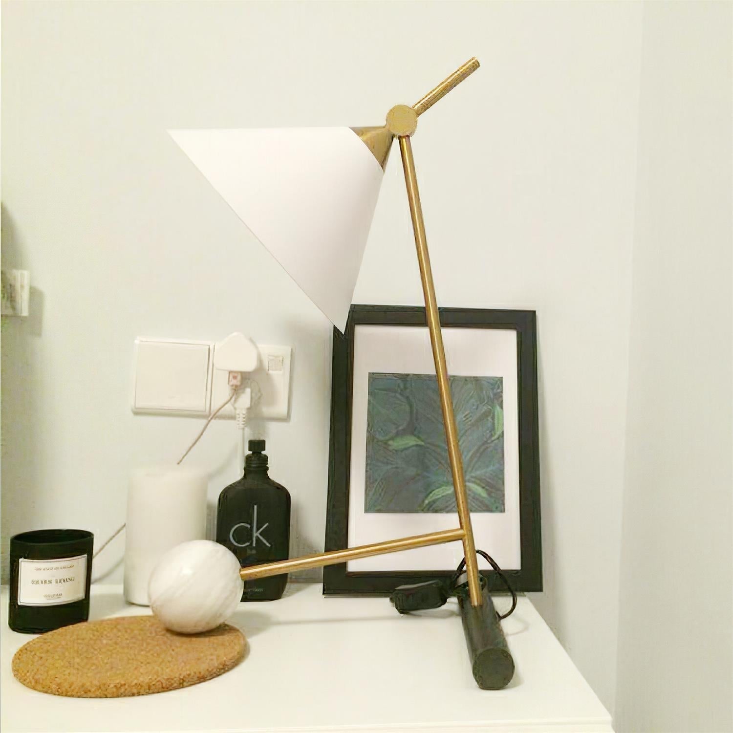 Avelo Marble Geometric Table Lamp