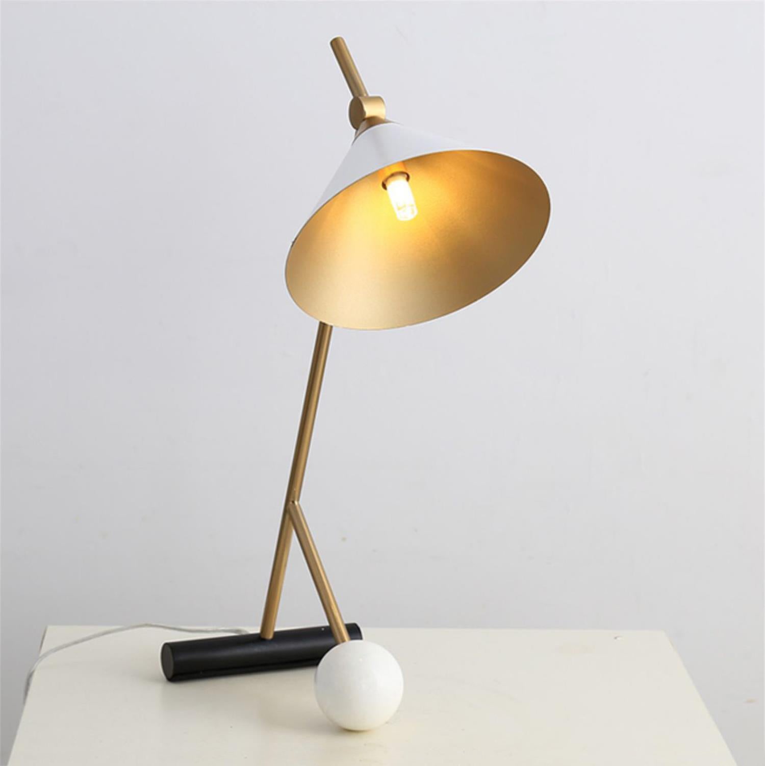 Avelo Marble Geometric Table Lamp