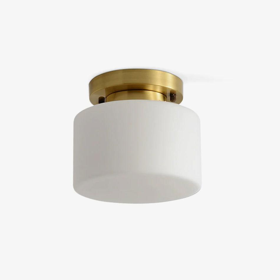 Elsilisra Nordic Art Brass Glass Flush Mount Ceiling Light
