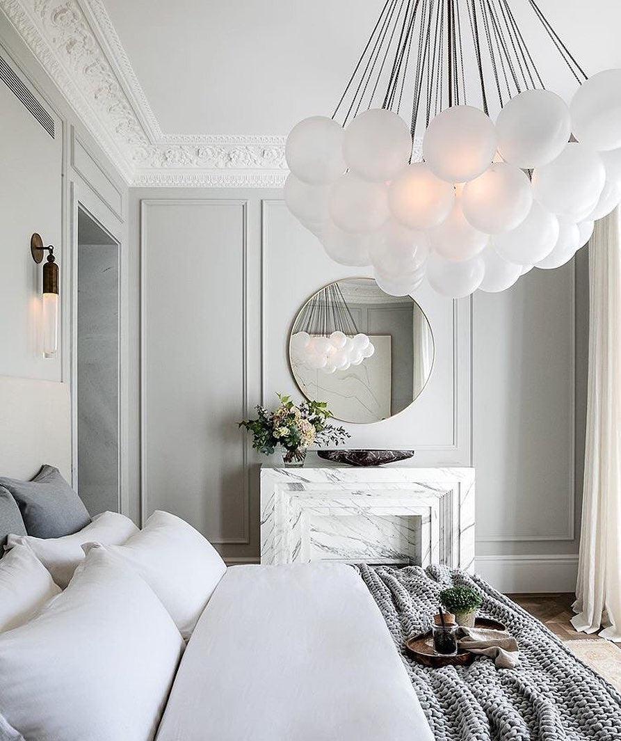Eiririra Chandelier Bubble Frosted Glass