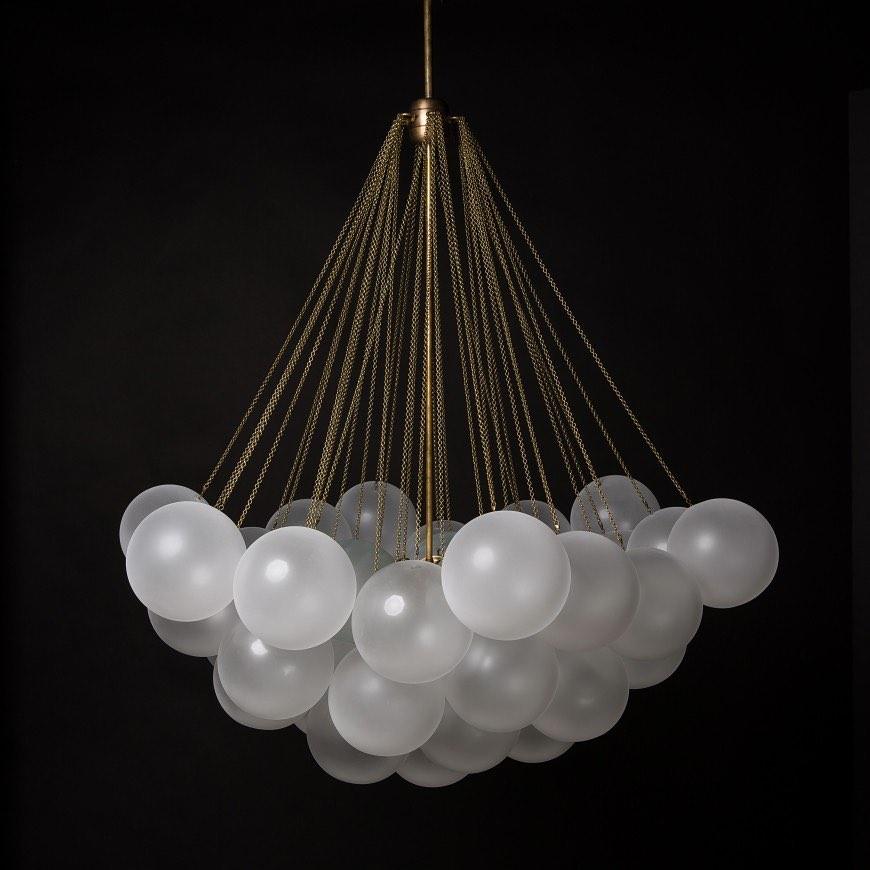 Eiririra Chandelier Bubble Frosted Glass