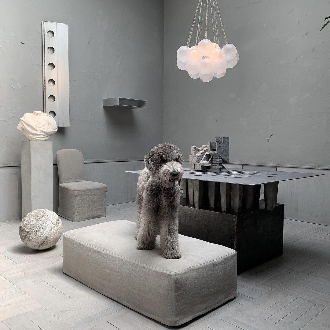 Eiririra Chandelier Bubble Frosted Glass
