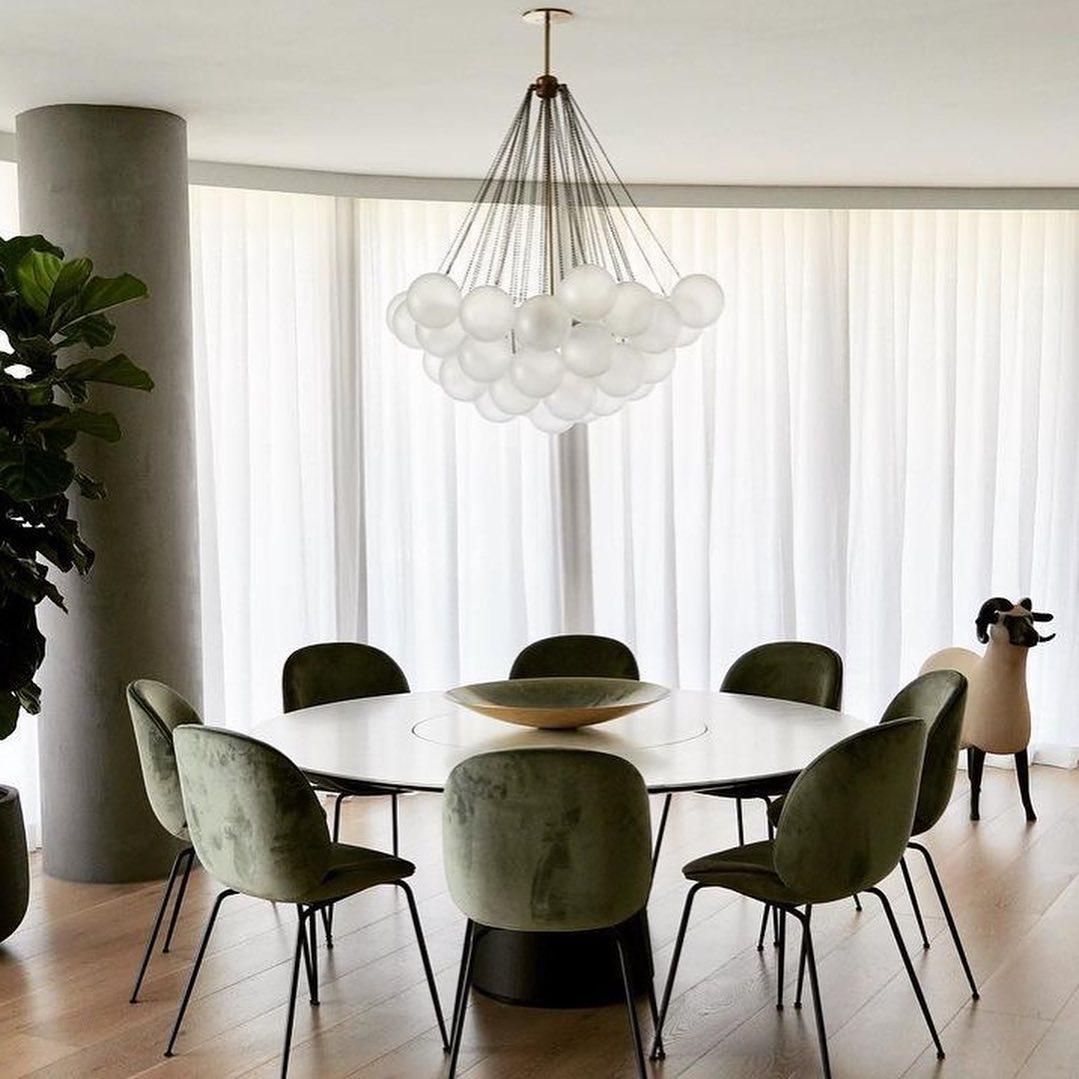 Eiririra Chandelier Bubble Frosted Glass