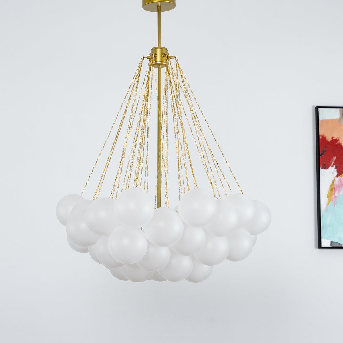 Eiririra Chandelier Bubble Frosted Glass