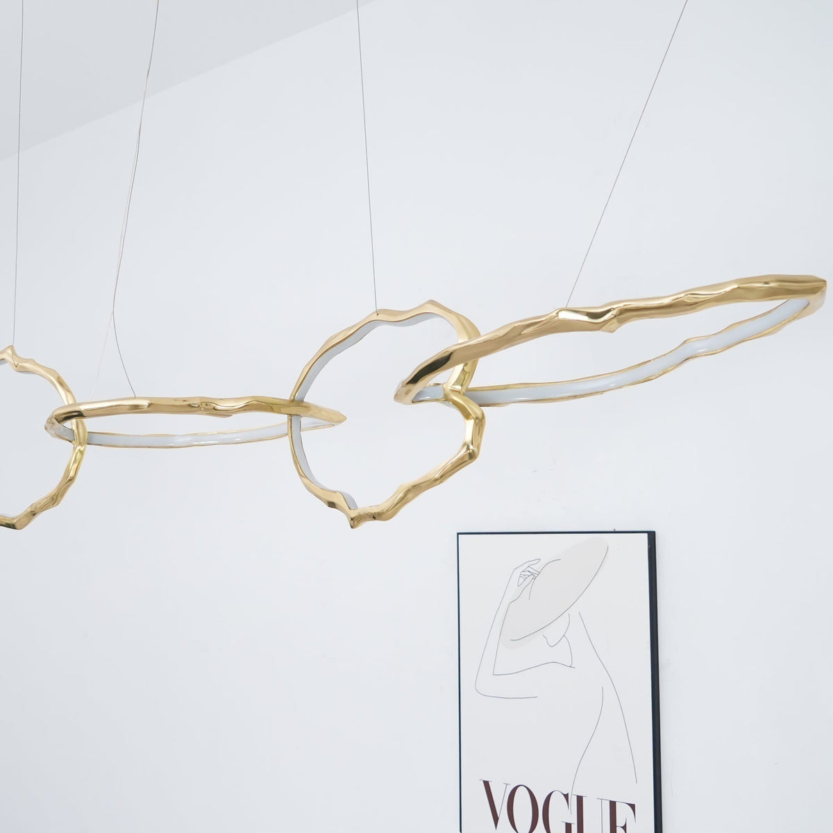 Aballs Cloud Rings Series Brass Chandelier