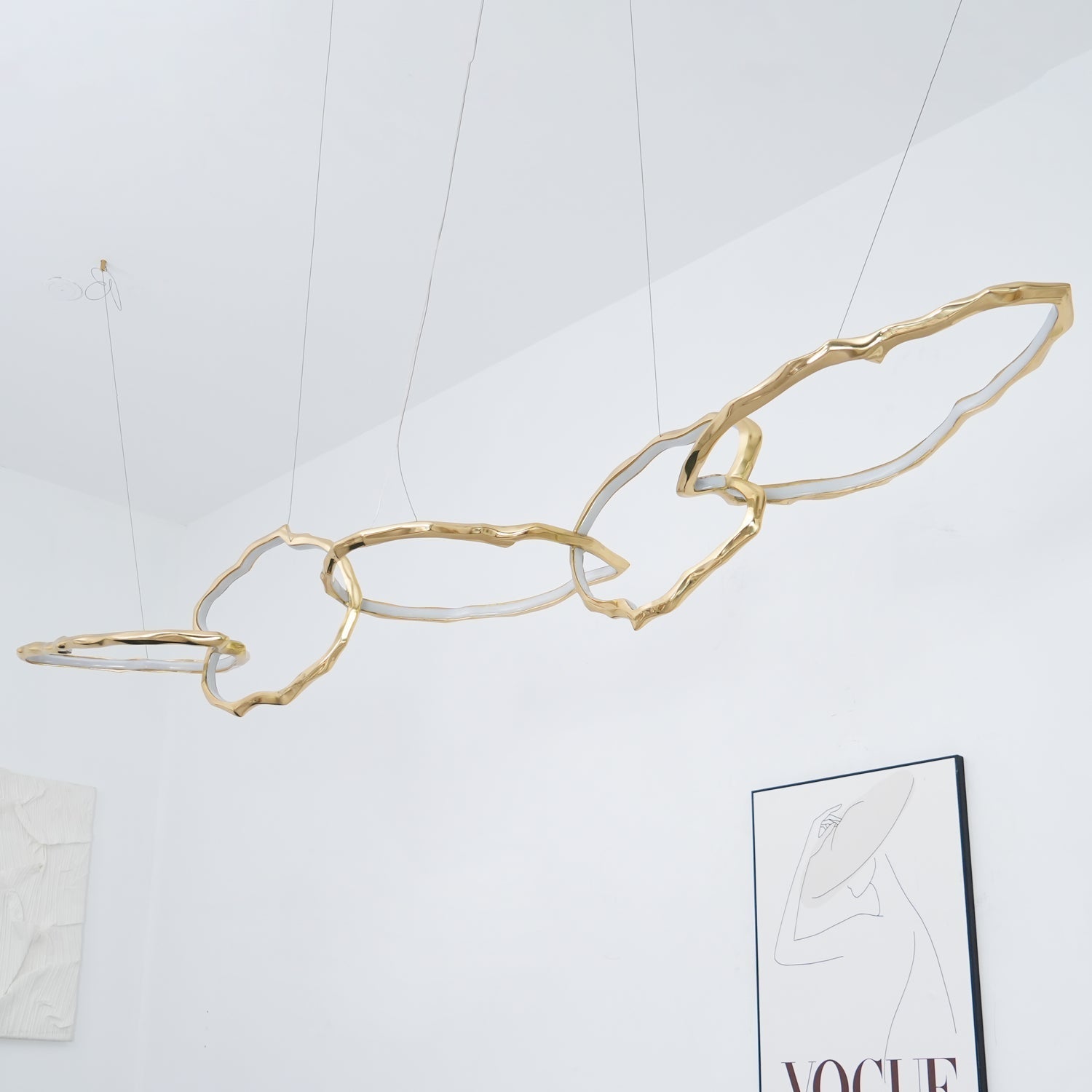 Aballs Cloud Rings Series Brass Chandelier