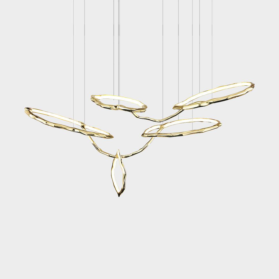 Aballs Cloud Rings Series Brass Chandelier