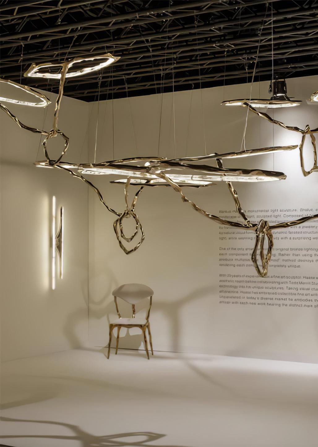 Aballs Cloud Rings Series Brass Chandelier