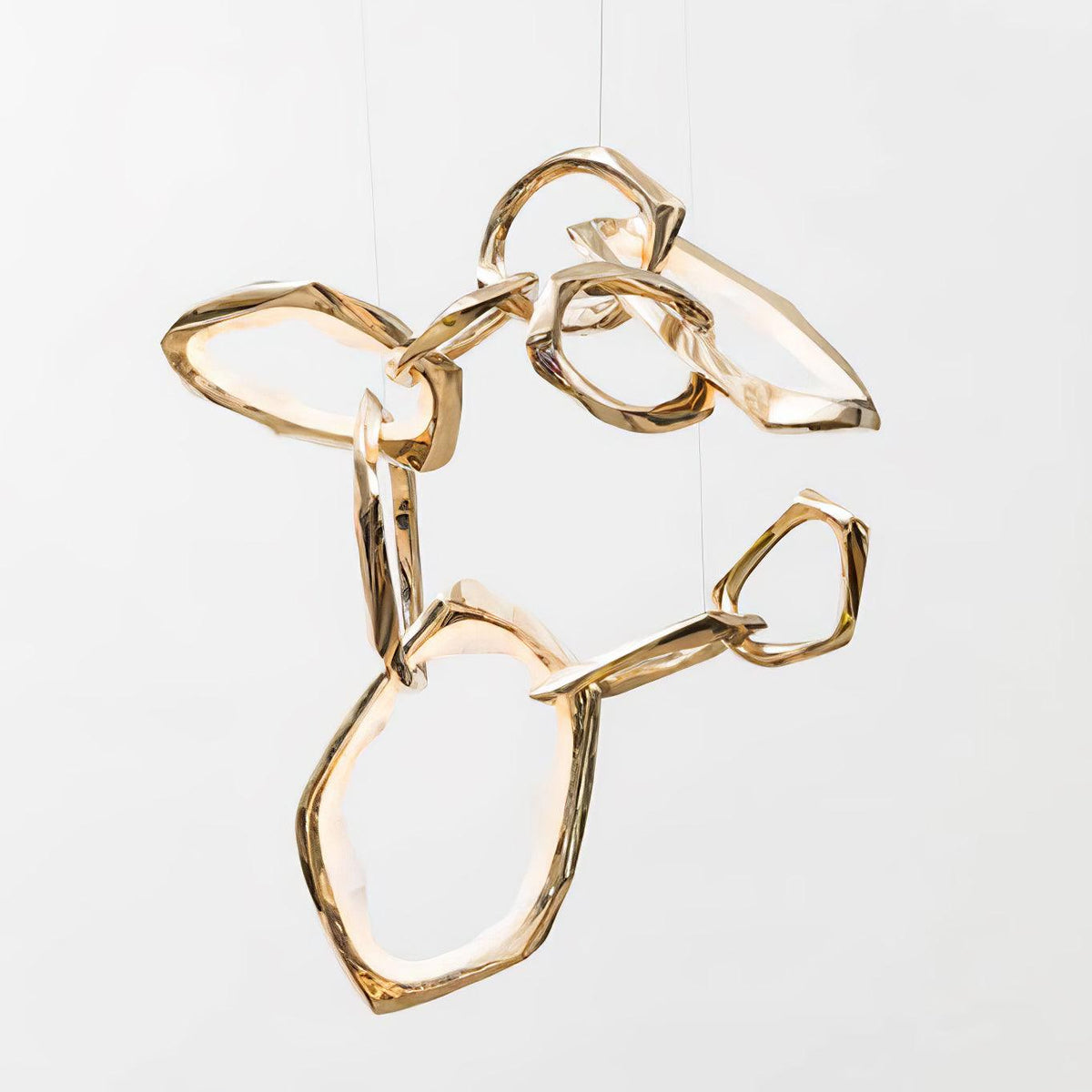 Aballs Cloud Rings Series Brass Chandelier