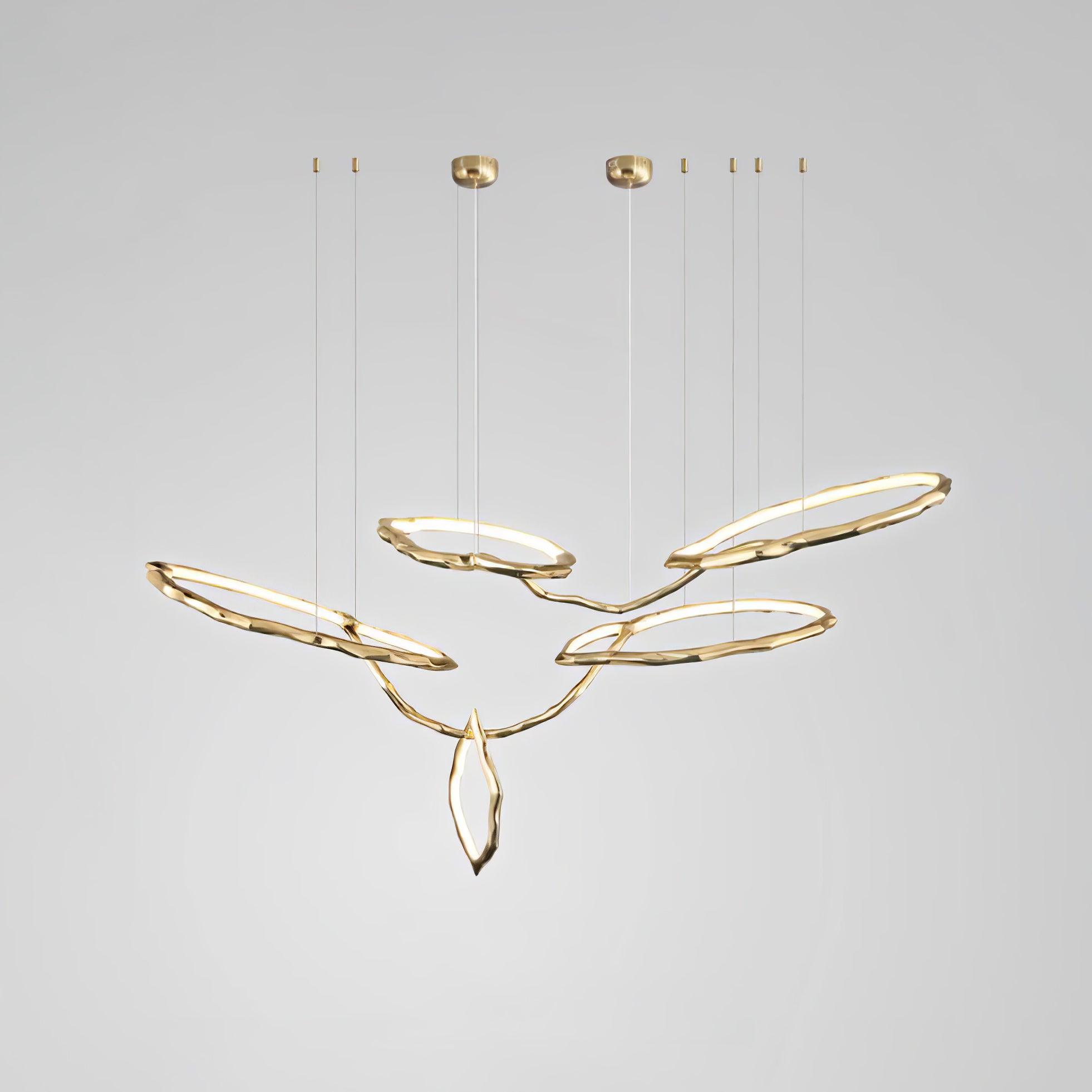 Aballs Cloud Rings Series Brass Chandelier