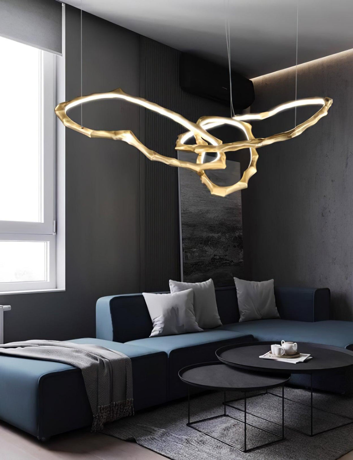 Aballs Cloud Rings Series Brass Chandelier