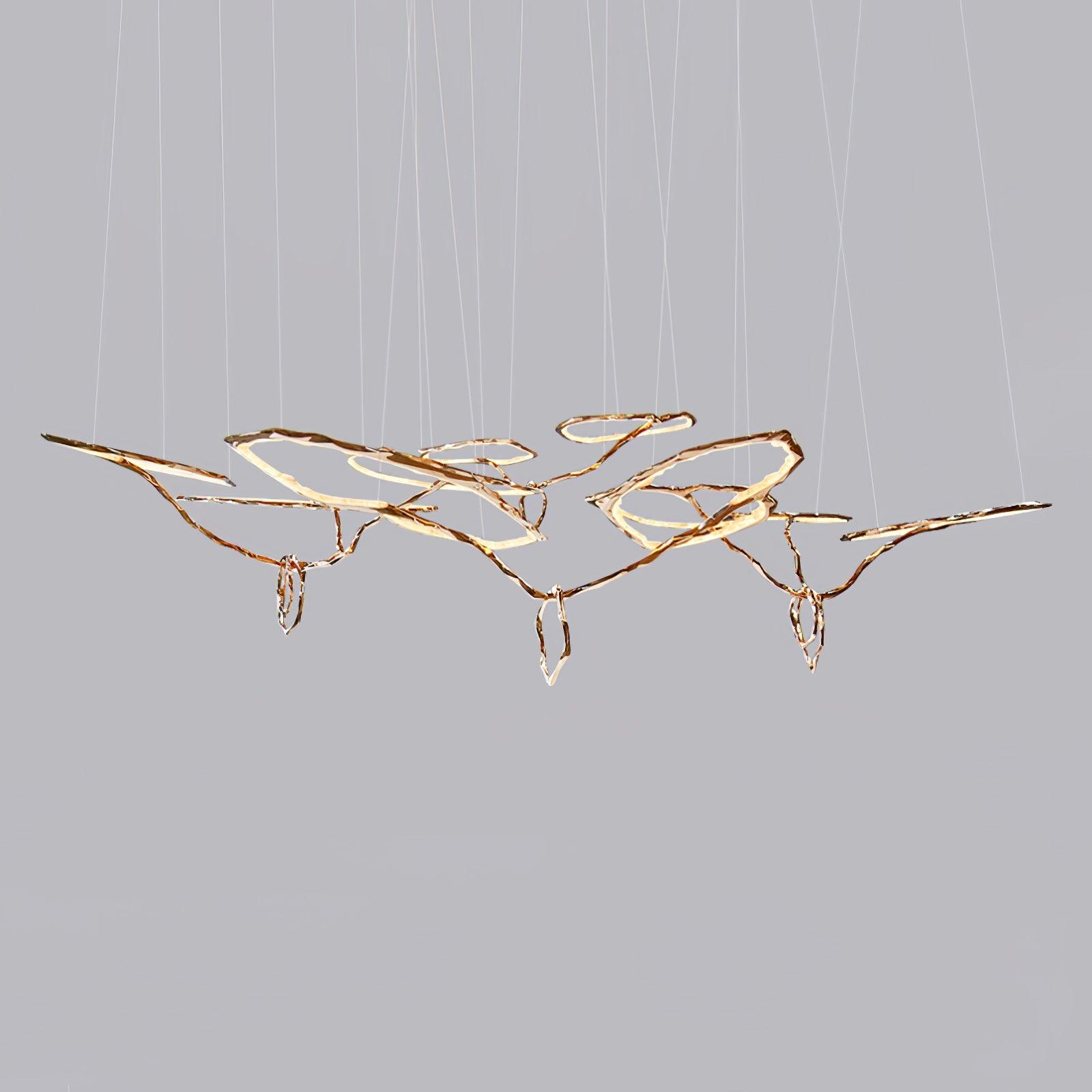 Aballs Cloud Rings Series Brass Chandelier
