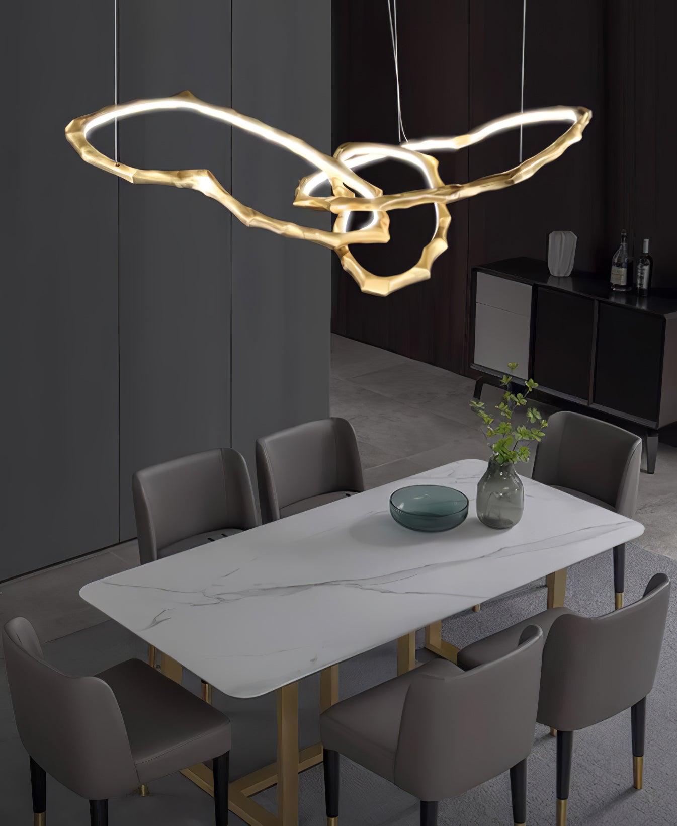 Aballs Cloud Rings Series Brass Chandelier