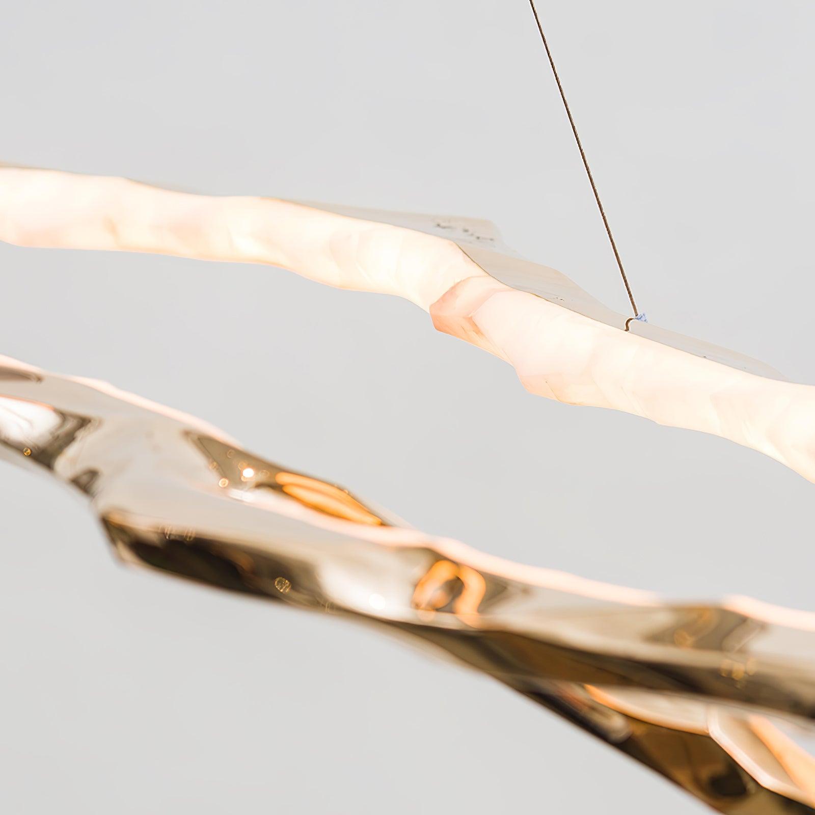 Aballs Cloud Rings Series Brass Chandelier