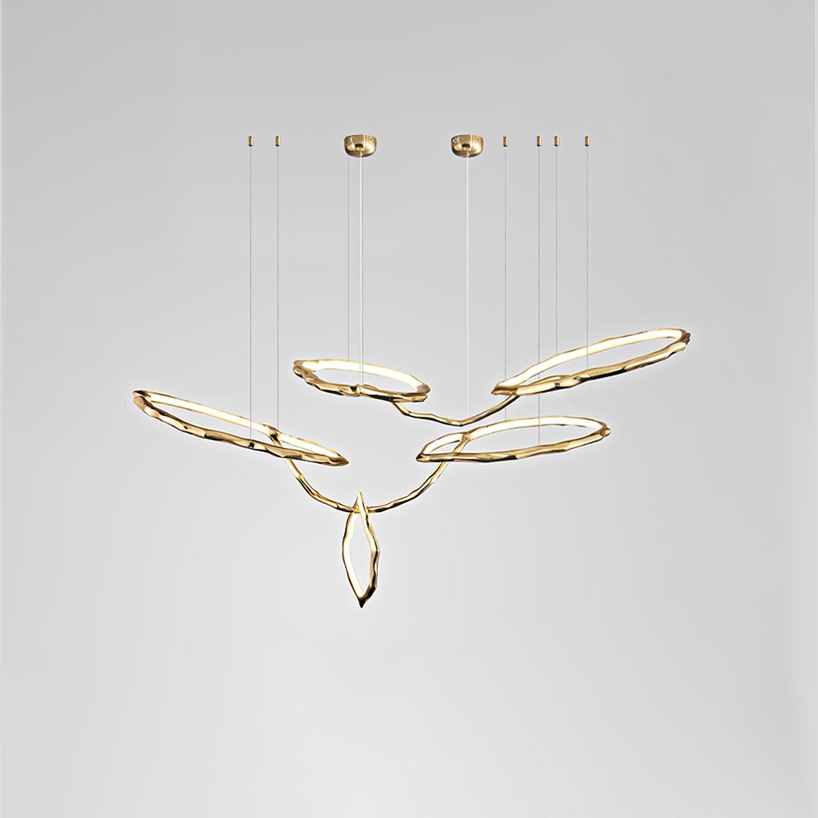 Aballs Cloud Rings Series Brass Chandelier
